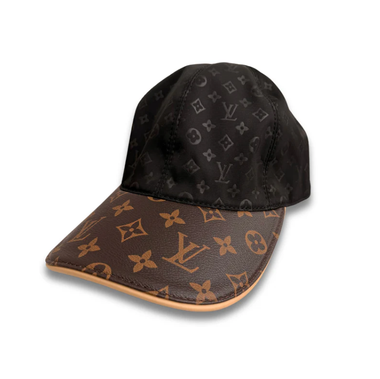 LOUIS VUITTON MONOGRAM DUO CAP - BLACK AND BROWN