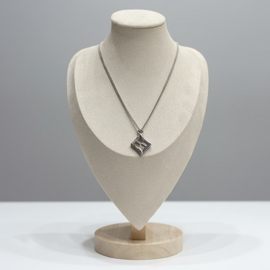 FENDI SILVER NECKLACE FF LOGO